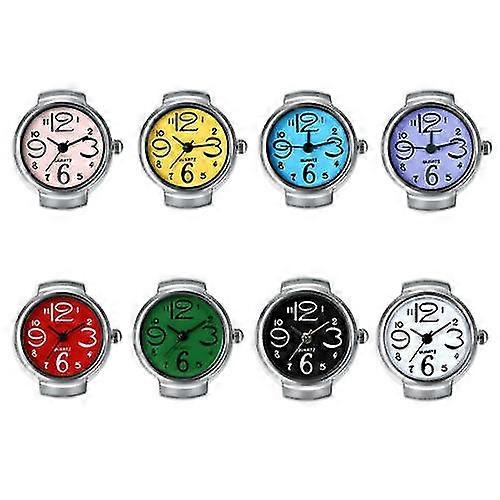 Ring Watch Analog Quartz Watch Dial Elastic Band Creative Finger Watch Men Women