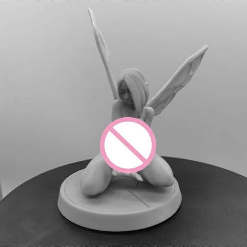 1/24 Scale Resin Figure Minis Diy Winged Girl Assembly Model Kit Unassembled Diorama and Unpainted Figurines Toys
