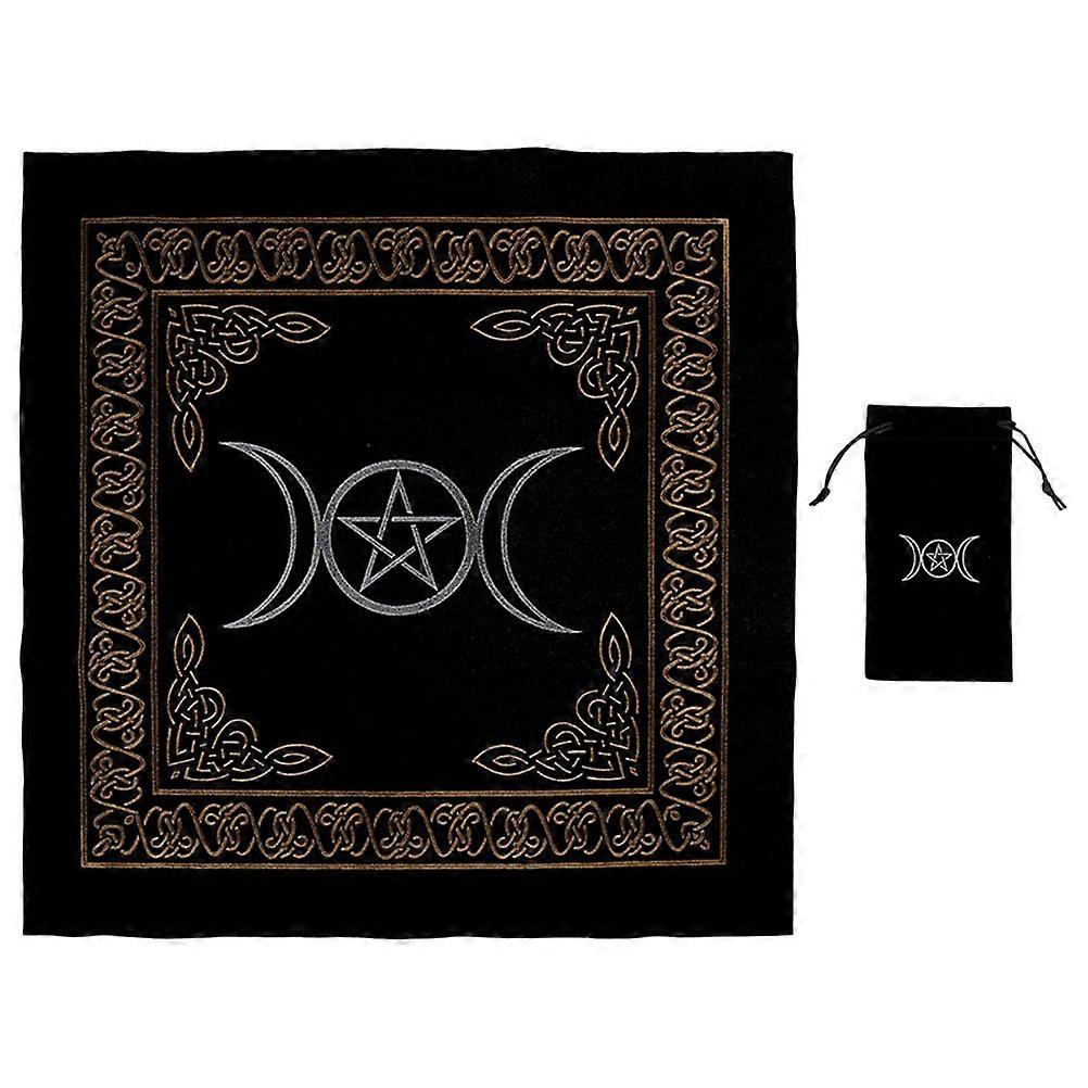 1 Conjunto Tarot Toalha de Mesa Adivinhação Altar Veludo Toalha de Mesa com Cartas de Tarot Saco de Armazenamento