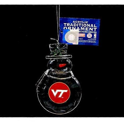 Virginia Tech Hokies NCAA Acrylic Traditional Snowman Ornament