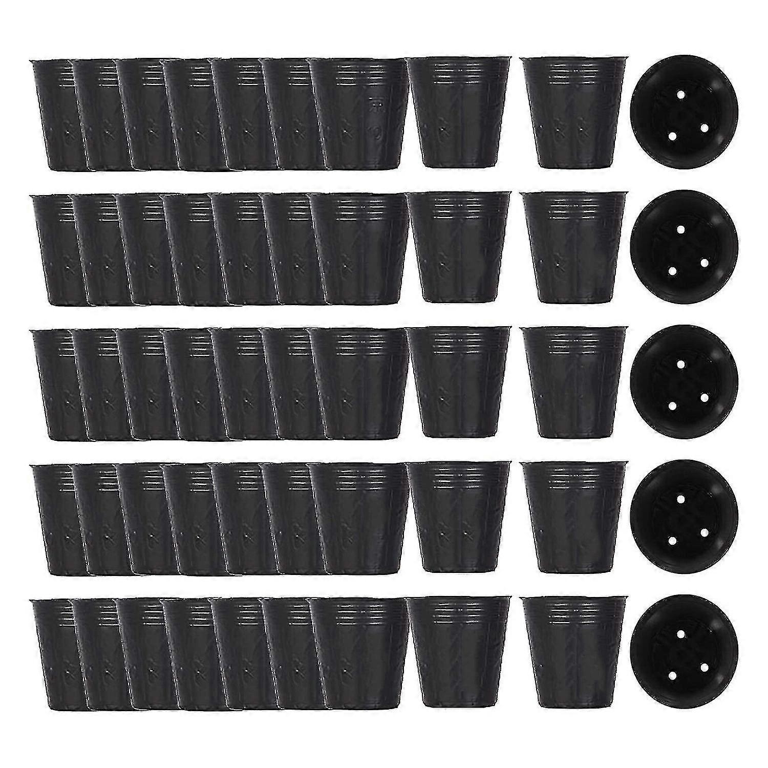 500pcs Nursery Pot Plastic Plant Propagation Container 8cmx8cm