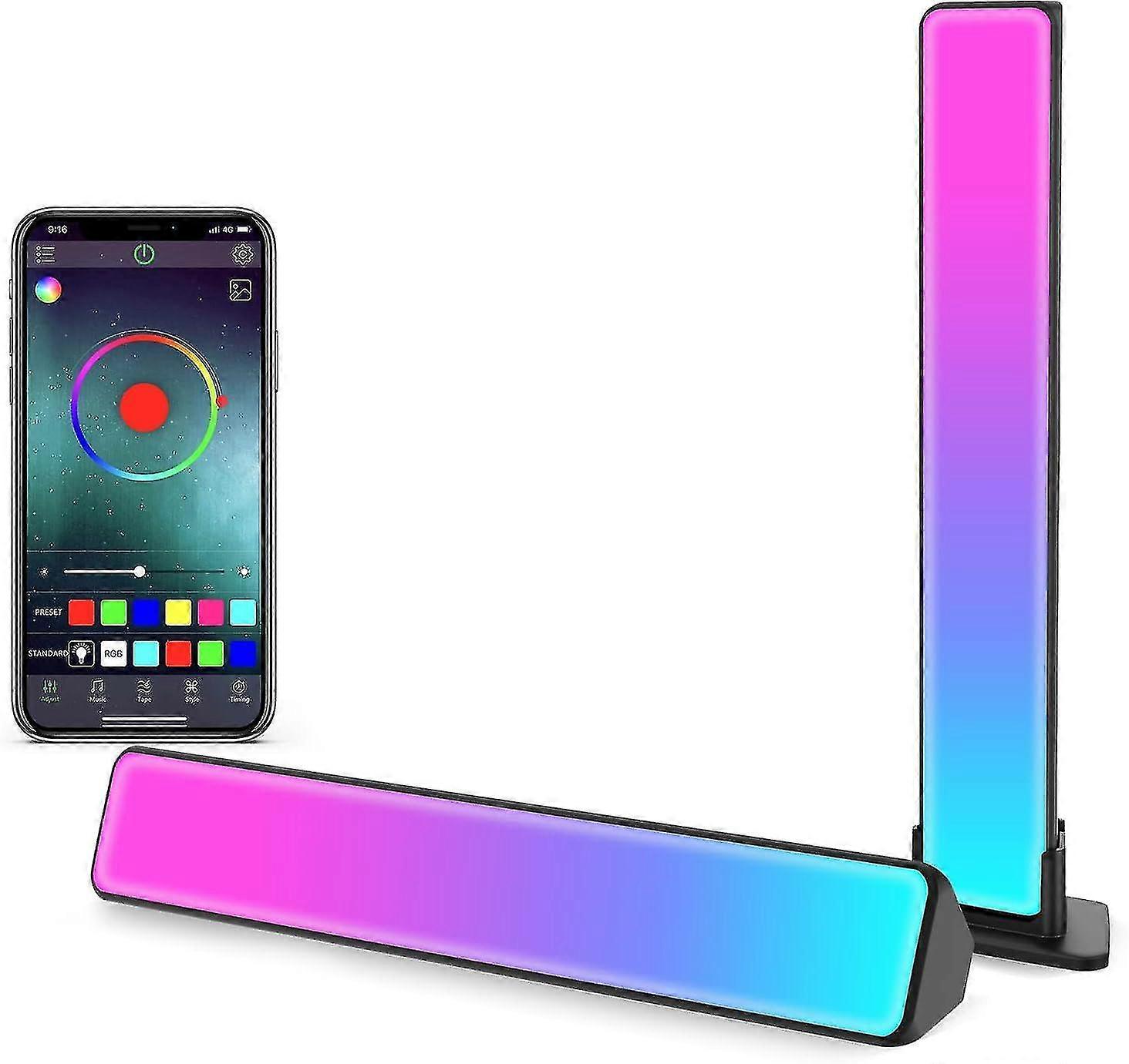 Barre lumineuse intelligente RVB, barres lumineuses LED intelligentes, barre lumineuse intelligente RVB synchronisée avec musique, barre lumineuse intelligente avec contrôle d’application pour les jeux de décoration