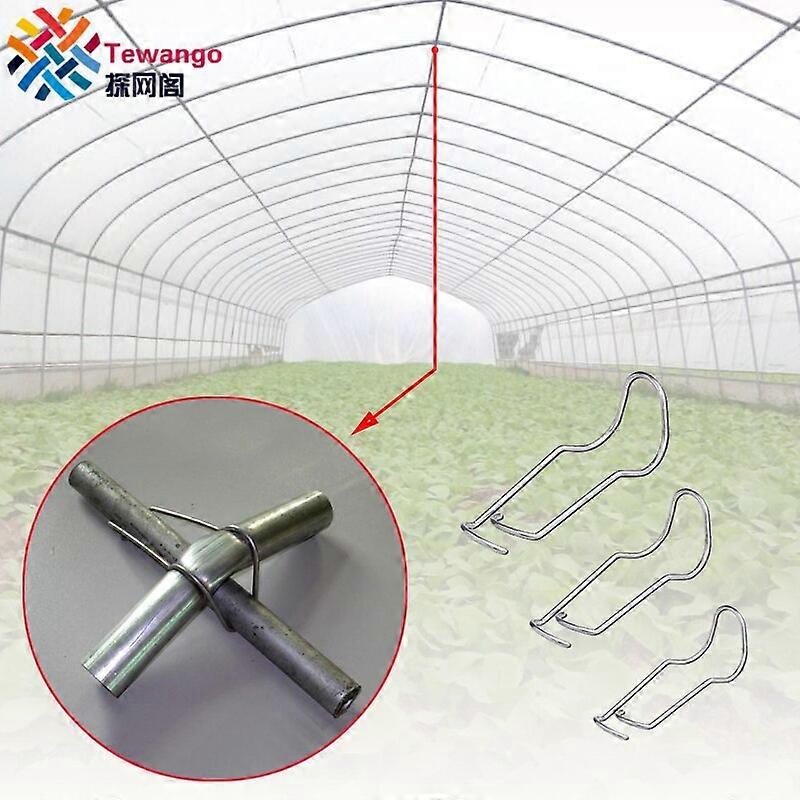 Anti-Rust Steel Wire Clips For Pipe Support Fixing Connector Garden Greenhouse Steel Pressing Spring Buckle Building Hardware