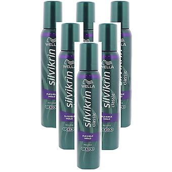6 x Wella Silvikrin Classic Mousse 200ml - tenuta flessibile n. 3