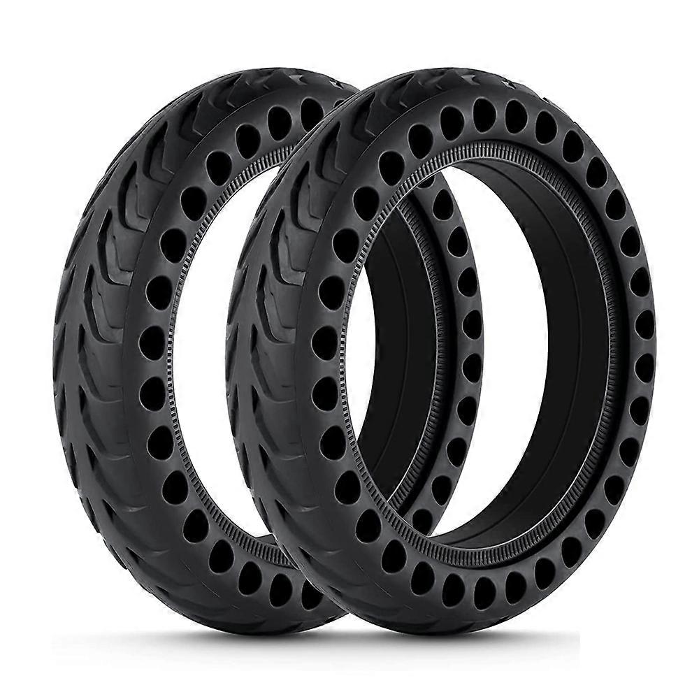Scooter tires, 8.5 inch replacement tires with installation tools, M365 Solid Tires, electric scooter solid rubber tires, puncture-proof solid rubber 