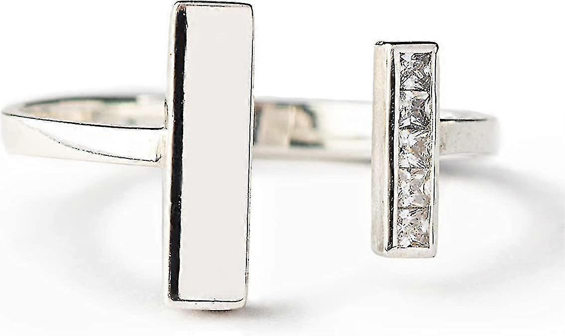 Sterling Silver Cubic Cyrconia Rings dla kobiet, grube i cienkie regulowane pierścienie dla matki