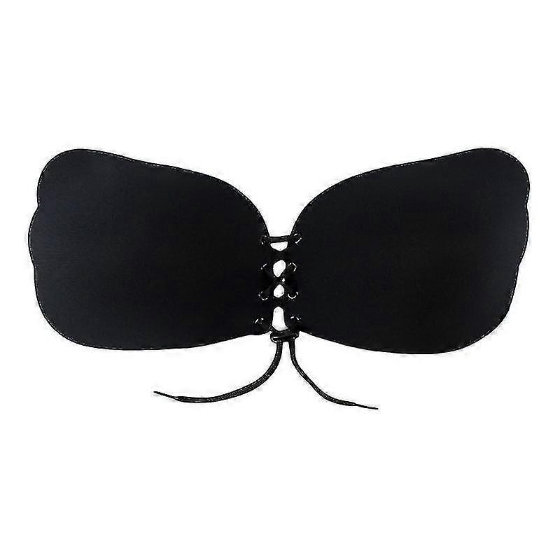 Self-Adhesive Push-Up Bra, Invisible Support-Black