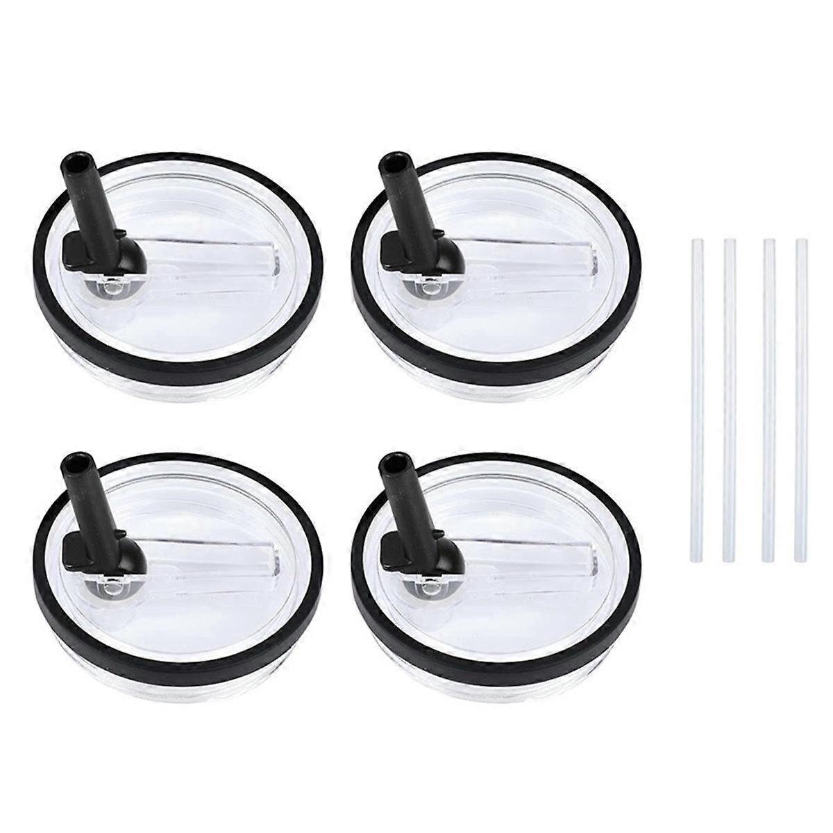 4PCS Replaceble Flip Straw Lid Replacement, Lid Replacement for Quencher 40oz, Reusable Tumbler Cover