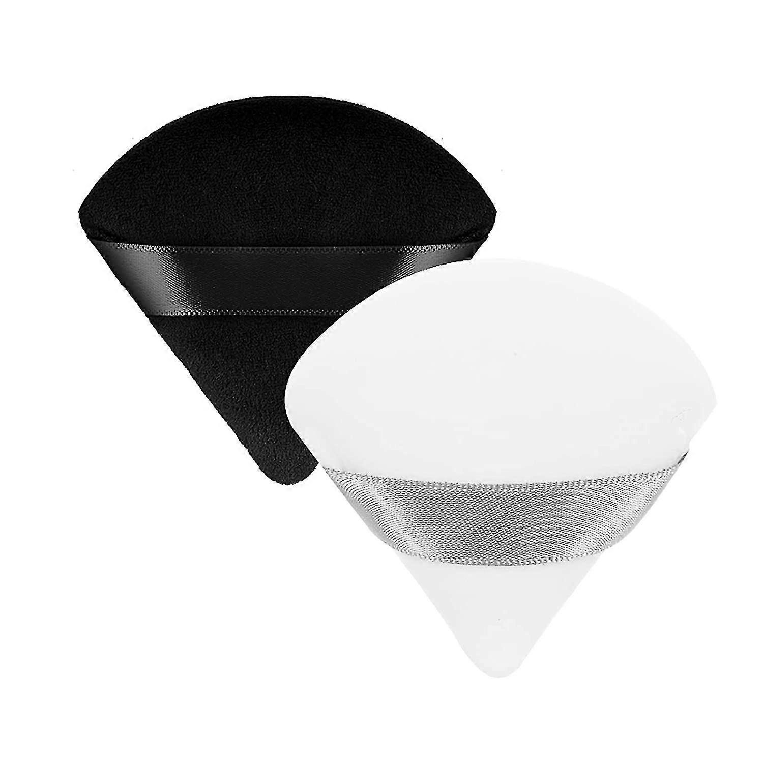 2pcs Powder Puff Triangle Makeup Puff Soft Cosmetic Sponge Reusable Makeup