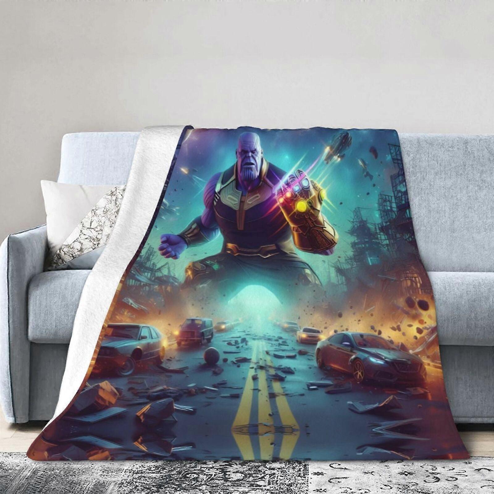 Cobertor Thanos Super Macio Aconchegante Cobertores de Flanela Leve para Sofá Quarto Sala de Estar-KDE44155
