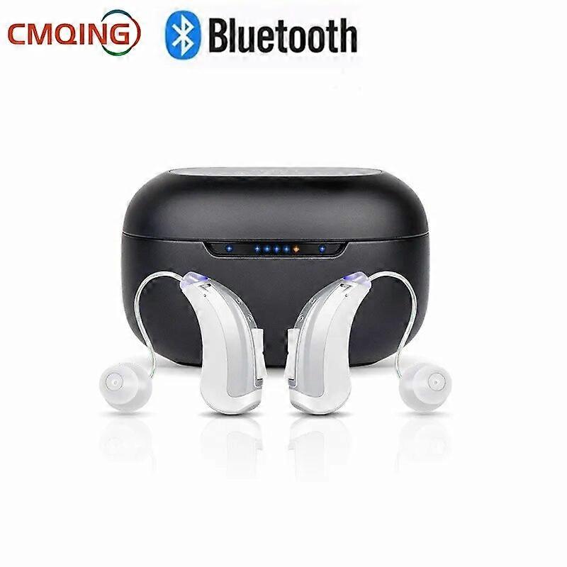 2023 Best Bluetooth Digital Hearing Aids Rechargeable Listen Songs Answer Phone Noise Reduction for Deaf Sound Amplifier