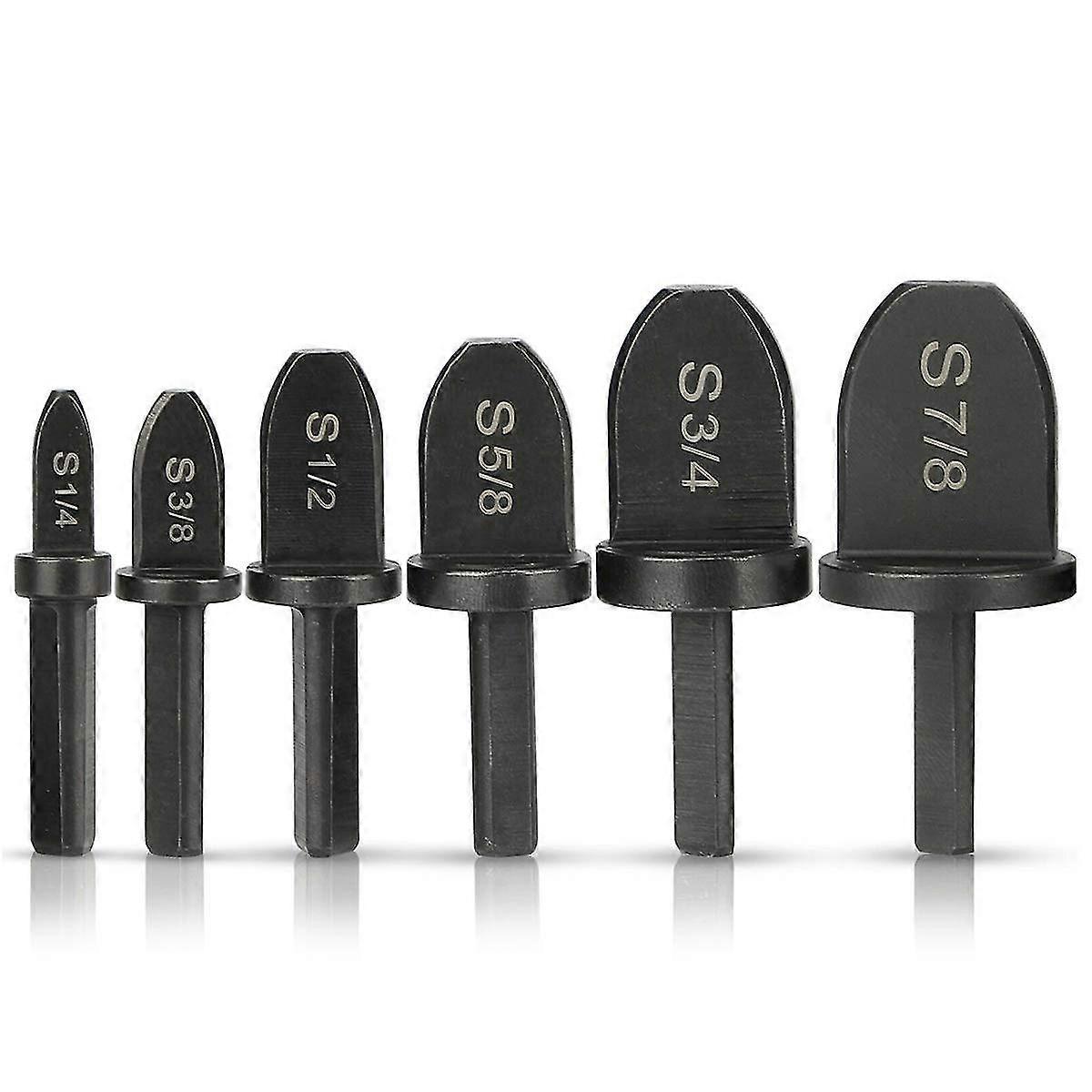 6pcs Swaging Tool Drill Bit Set Copper Pipe Flaring Tool Portable Tube Expander Portable