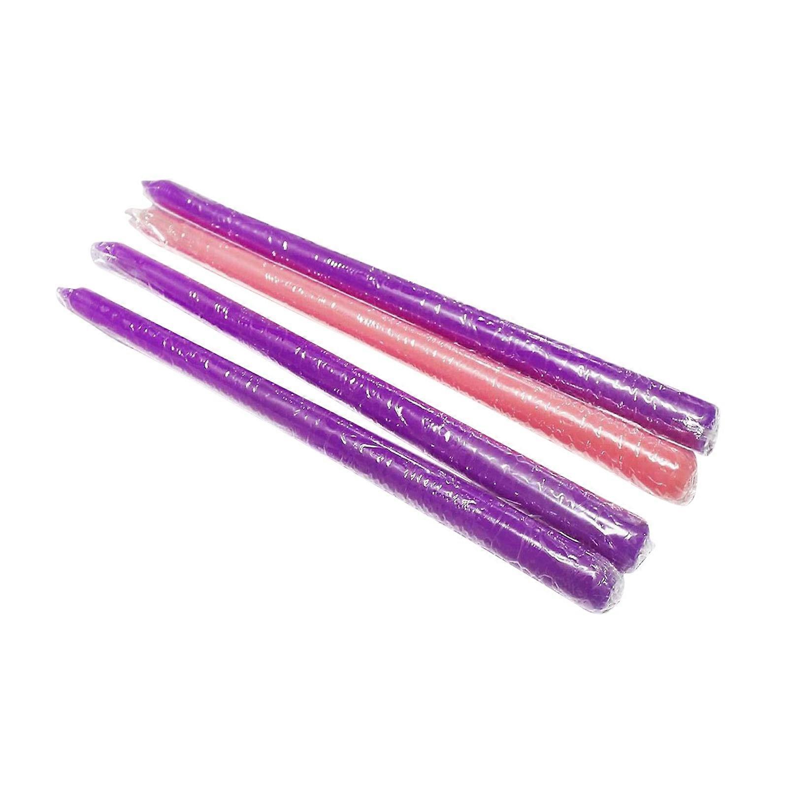 Conjunto de 4 Velas Roxas, Rosa Feitas à Mão para Anéis do Advento e Dia dos Namorados