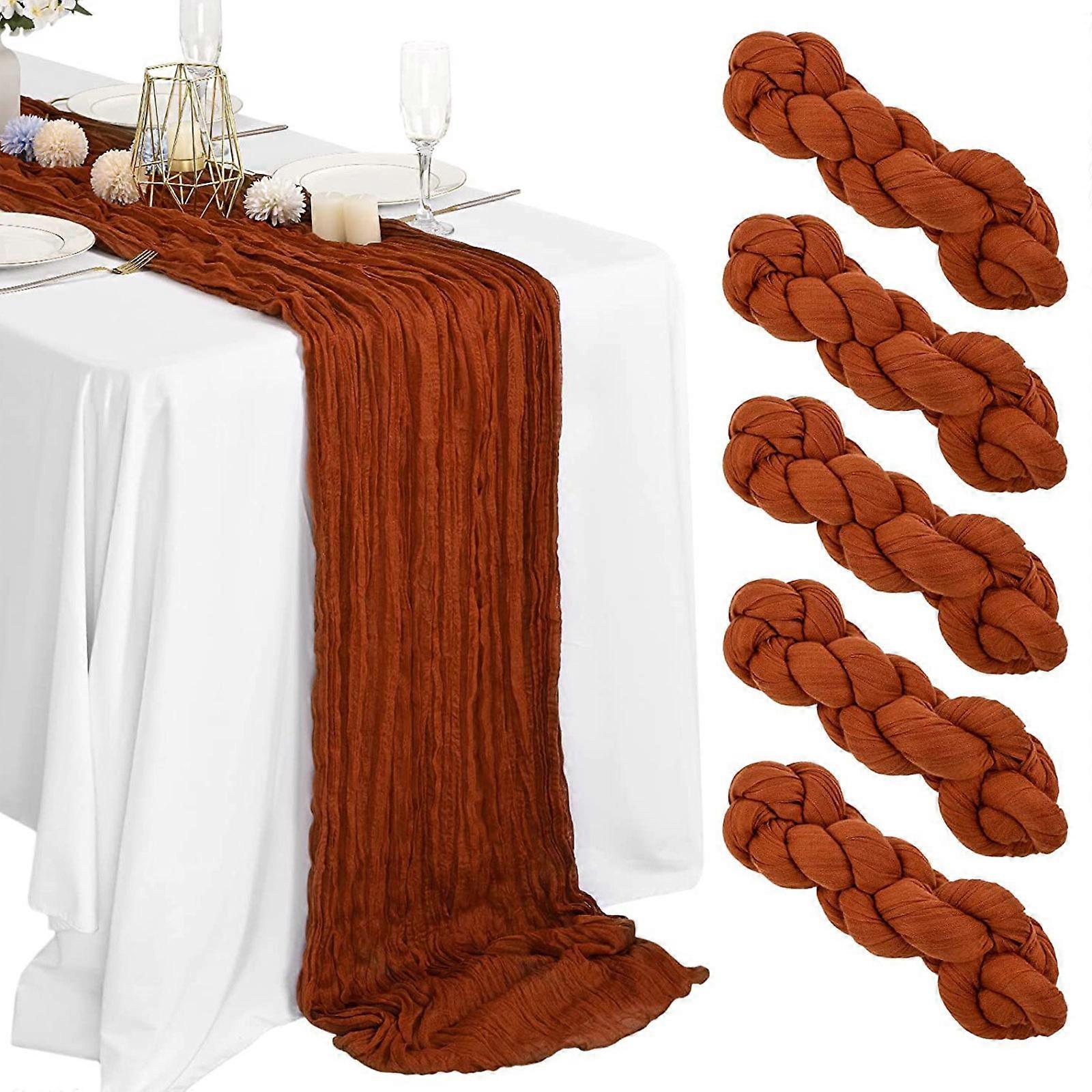 Gaas tabel kaasdoek Runner Boho rustieke bruiloft doek partij Terracotta Pack, 100% nieuw