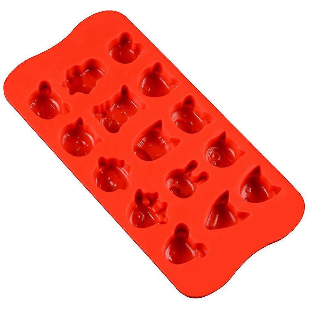 15 Capacity Cartoon Silicone Chocolate Cake Molds Cookie Molds (random Color)-c
