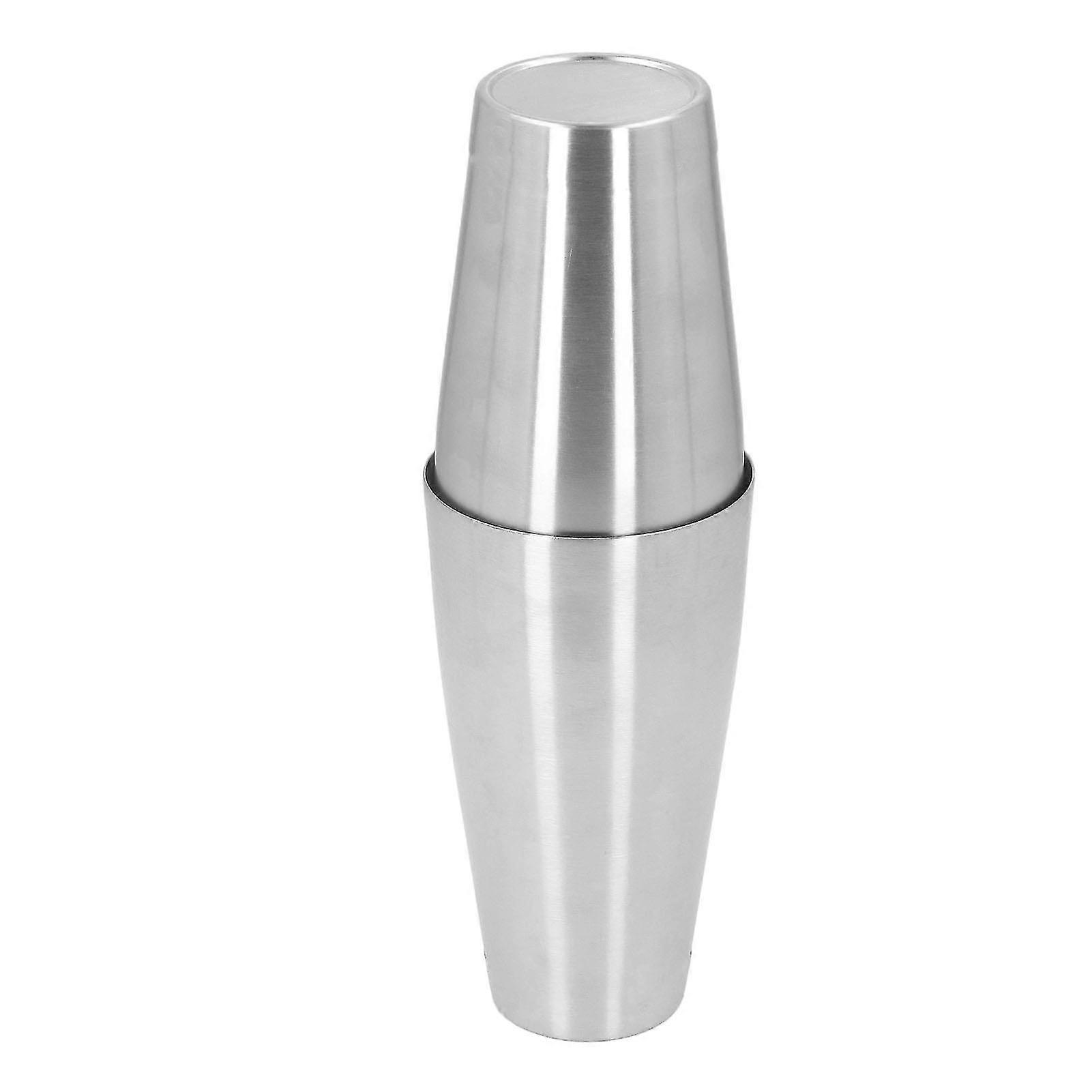 Stainless Steel Cocktail Shaker Kit - Bartender Mixing Tool with Single Bottom for Bar