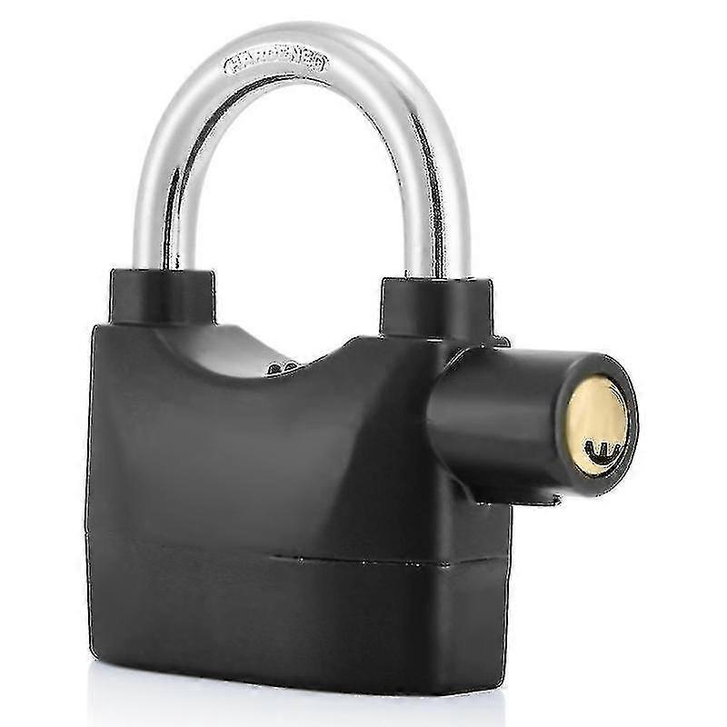 110db Alarm Heavy Duty Weatherproof Short Shackle Padlock, Black, 106*93mm