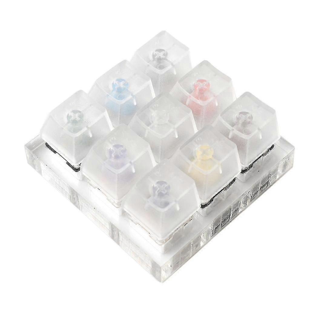 9-chave Cherry Mx Switch Tester Kit Kaihua Box com acrílico Blank Base Keycaps Xxf