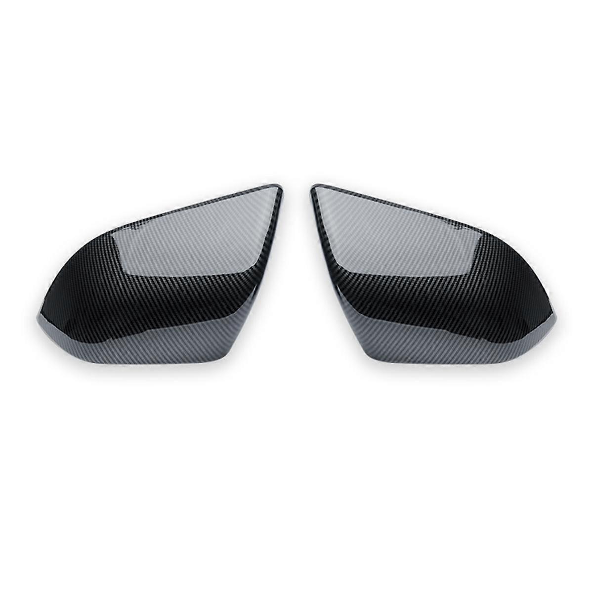 For Model Y Model 3 Side Door Mirror Caps Side Mirror Caps Reverse Mirror Caps,Glossy Carbon Fiber
