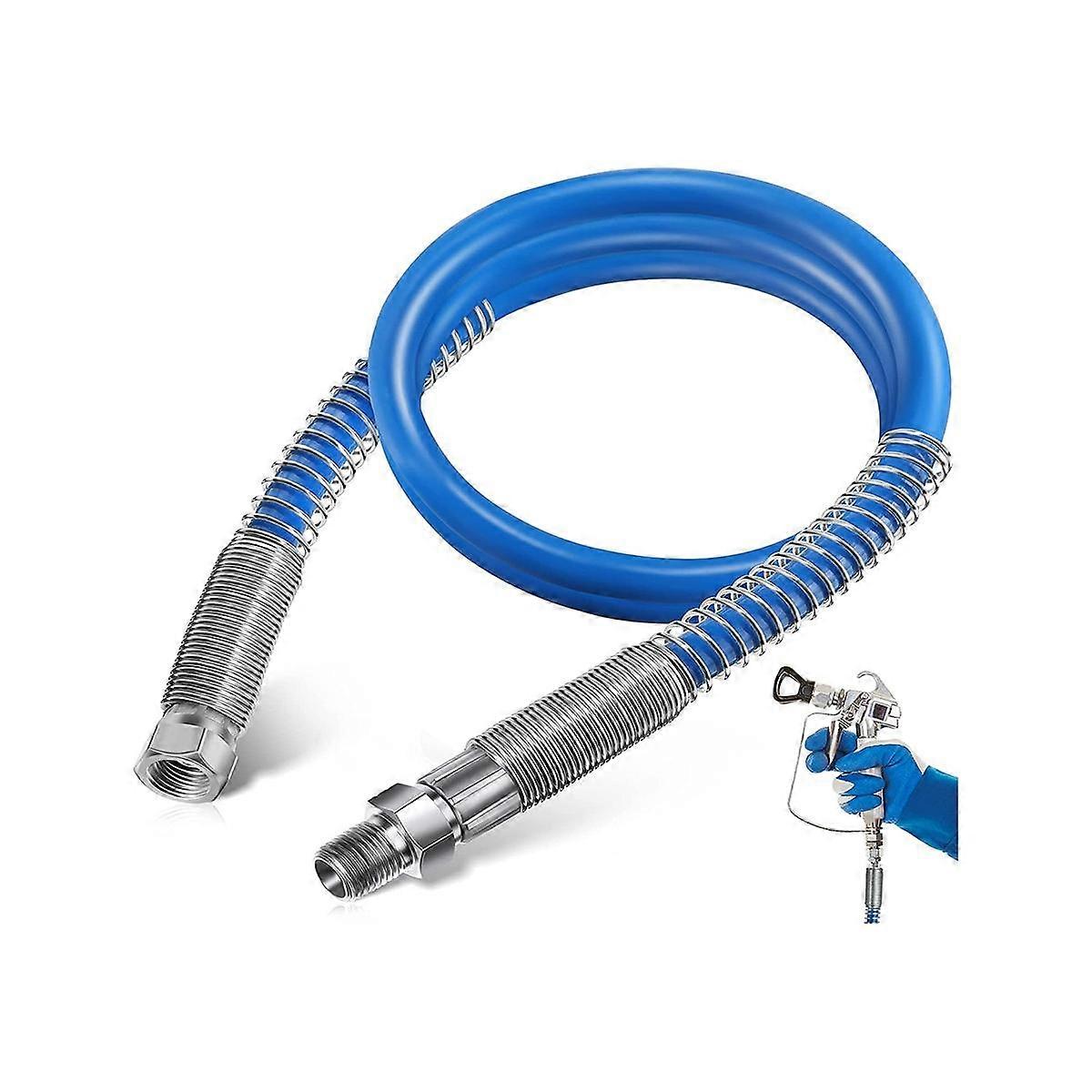 4Ft الرش الطلاء رذاذ تمديد خرطوم، 3/16Inch الضغط الطلاء رذاذ السوط خرطوم، 3000PSI تمديد وال