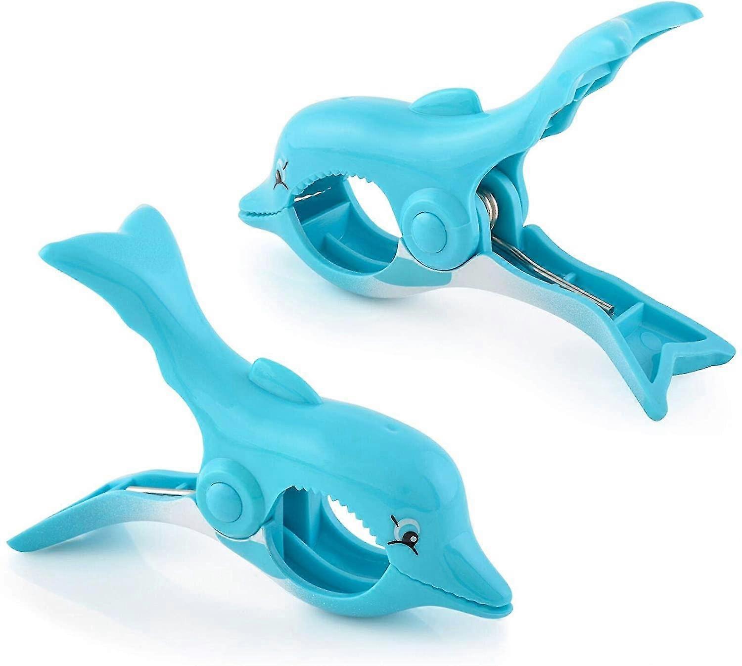 Beach Towel Holders For Beach Chairs, Patio & Pool Accessories - (dolphins) 2