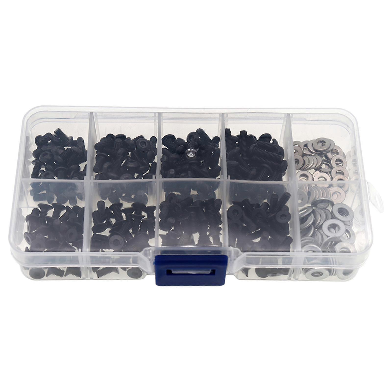 340Pcs Universal RC Screw Kit with Box Repair Tool for HSP 1:10 RC Crawler Part