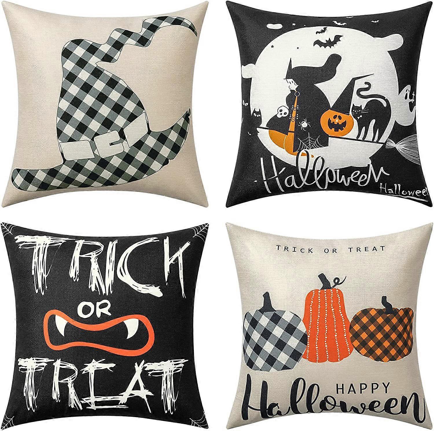 Set of 4 ghost cushion covers for Halloween