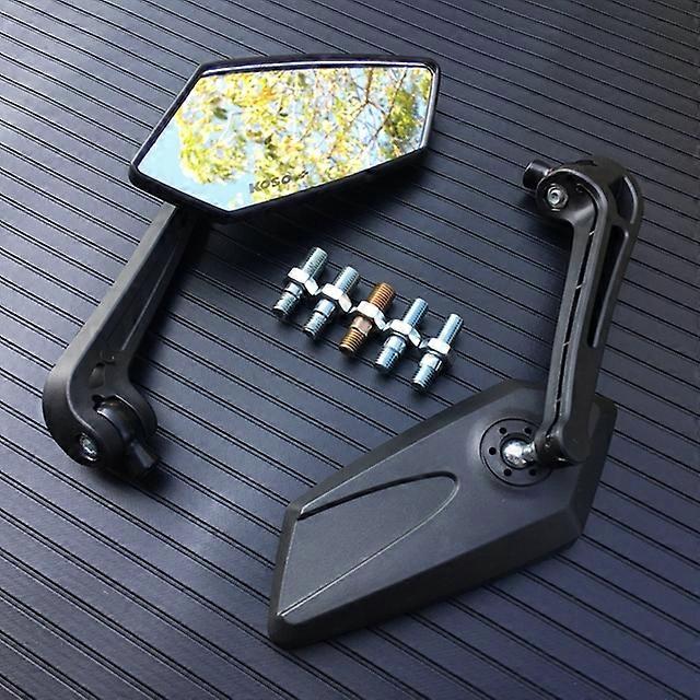 QX Black Universal Scooter Rearview Mirrors Pair Moped ATV Motorcycle Backup Mirror Hotselling