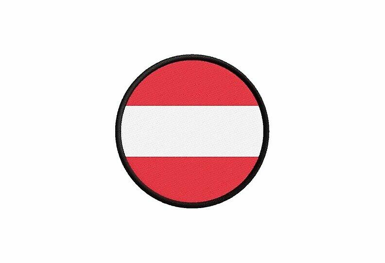 Patch ecusson Austrian flag printed thermosticker round round