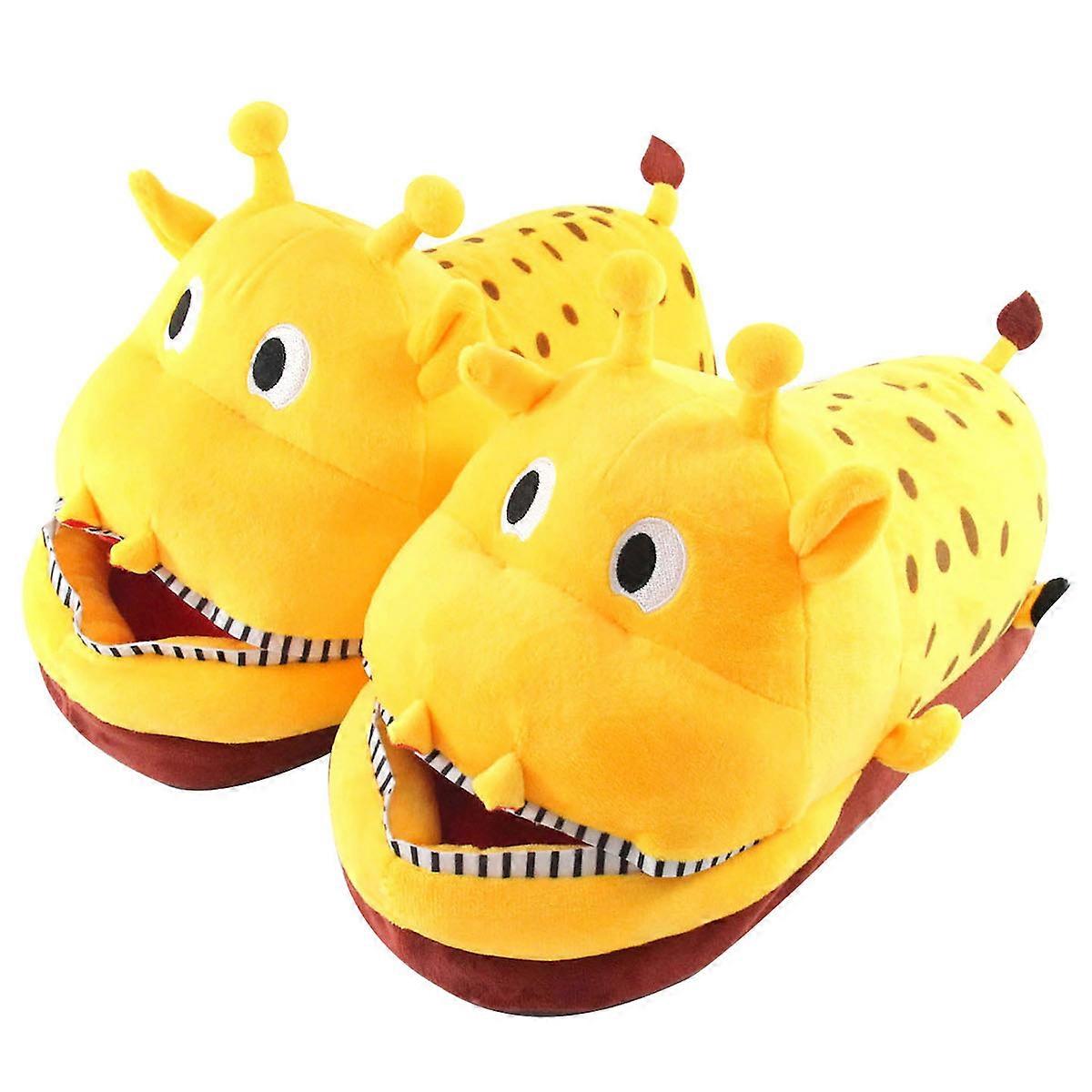 Girafe jaune Pantoufles Anime Plush Slippers Home Cotton Shoes Warm Indoor House Slippers