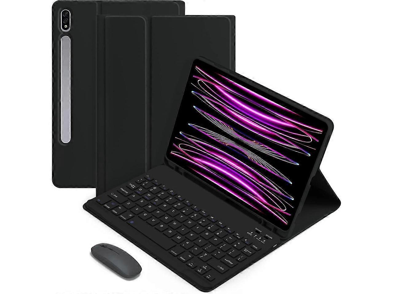 Keyboard Case with Wireless Mouse Combo for Samsung Galaxy Tab S8 Ultra 2022 14.6 Inch Tablet SM-X900 SM-X906 Smart Folio Cover with Magnetic Detachab