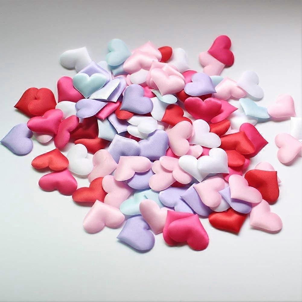 High quality 100pcs/lot Artificial flower (3.5cm in diameter) Heart-shaped colorful petals Wedding petals Simulation flower petals Banquet decoration