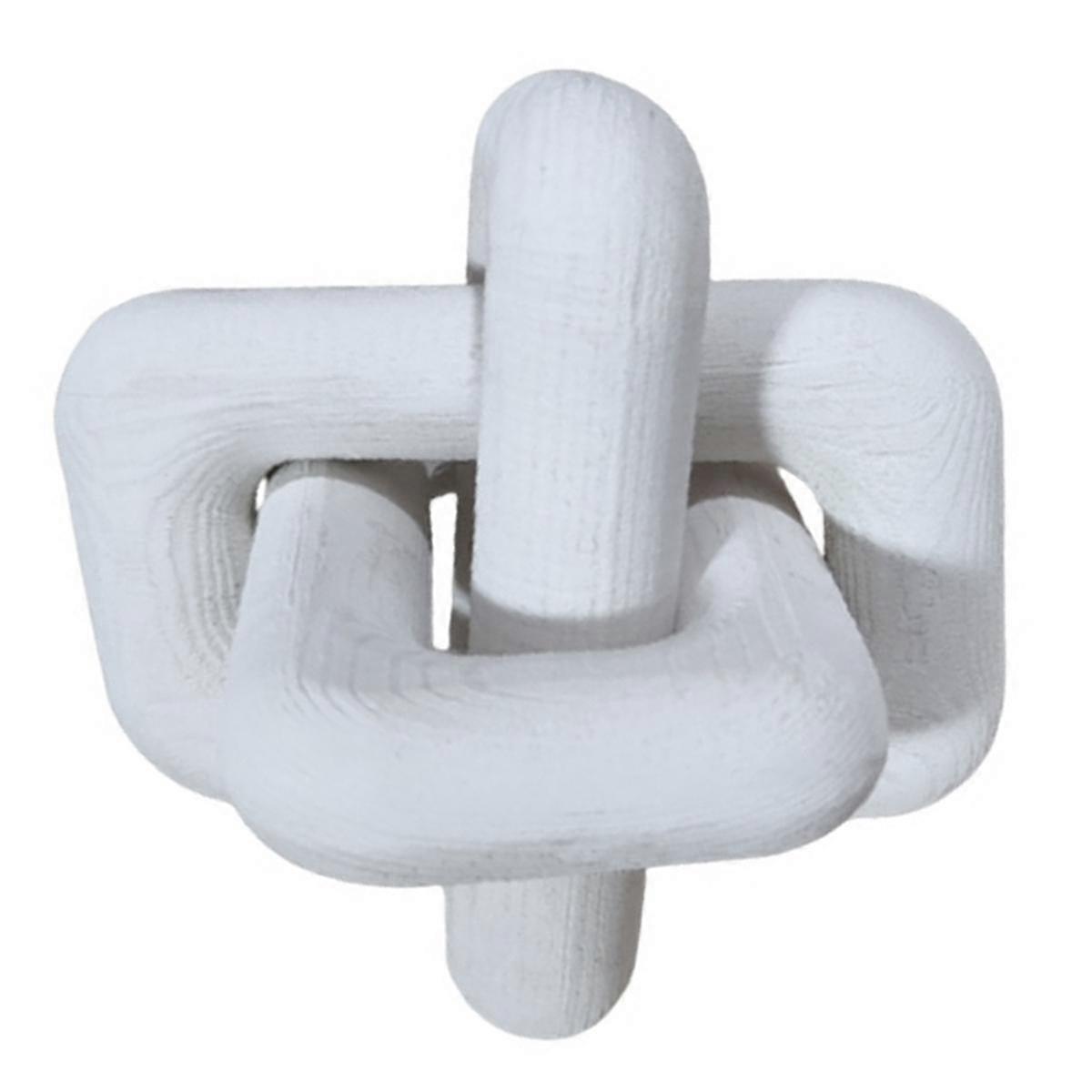 Drewniane ozdoby z ogniw łańcucha w stylu boho ręcznie rzeźbione 3-ogniwowe łańcuchy Art Craft Table Ornament Dom Biuro Rustykalne Deco C