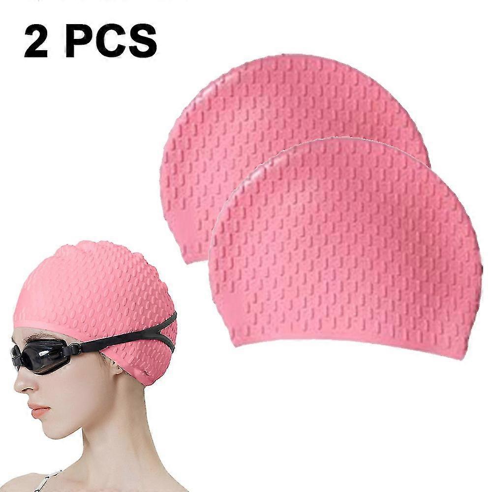 Silic Swim Cap,comfortable Bathing Cap Ideal,2 Pcs
