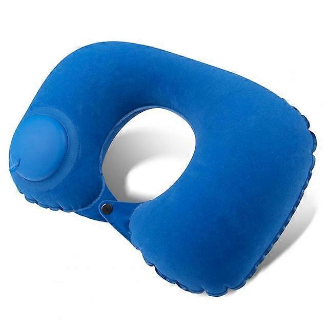 Inflatable Travel Pillows Comfortable Flocking Surface Support Head 360 Degree Inflatable Neck Travel Pillows for Office
