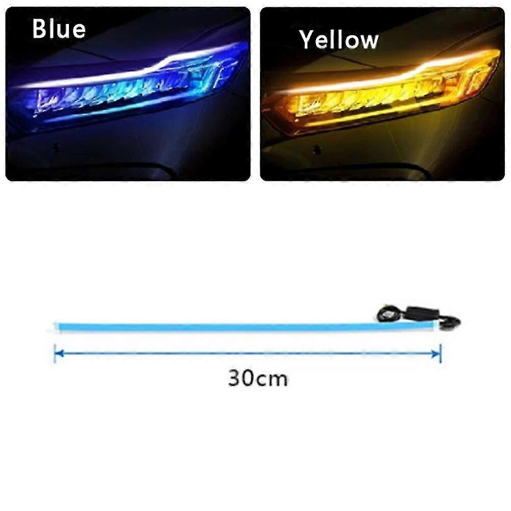 1pc 12w Day Time Running Strip Led Turning Signal Universal Soft Tube Headlight Strip Led Turn Signal Light Car Accessories