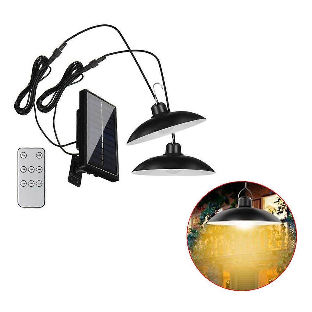 Solar Powered Pendant Light Waterproof LED Chandelier Lamp with Remote Control