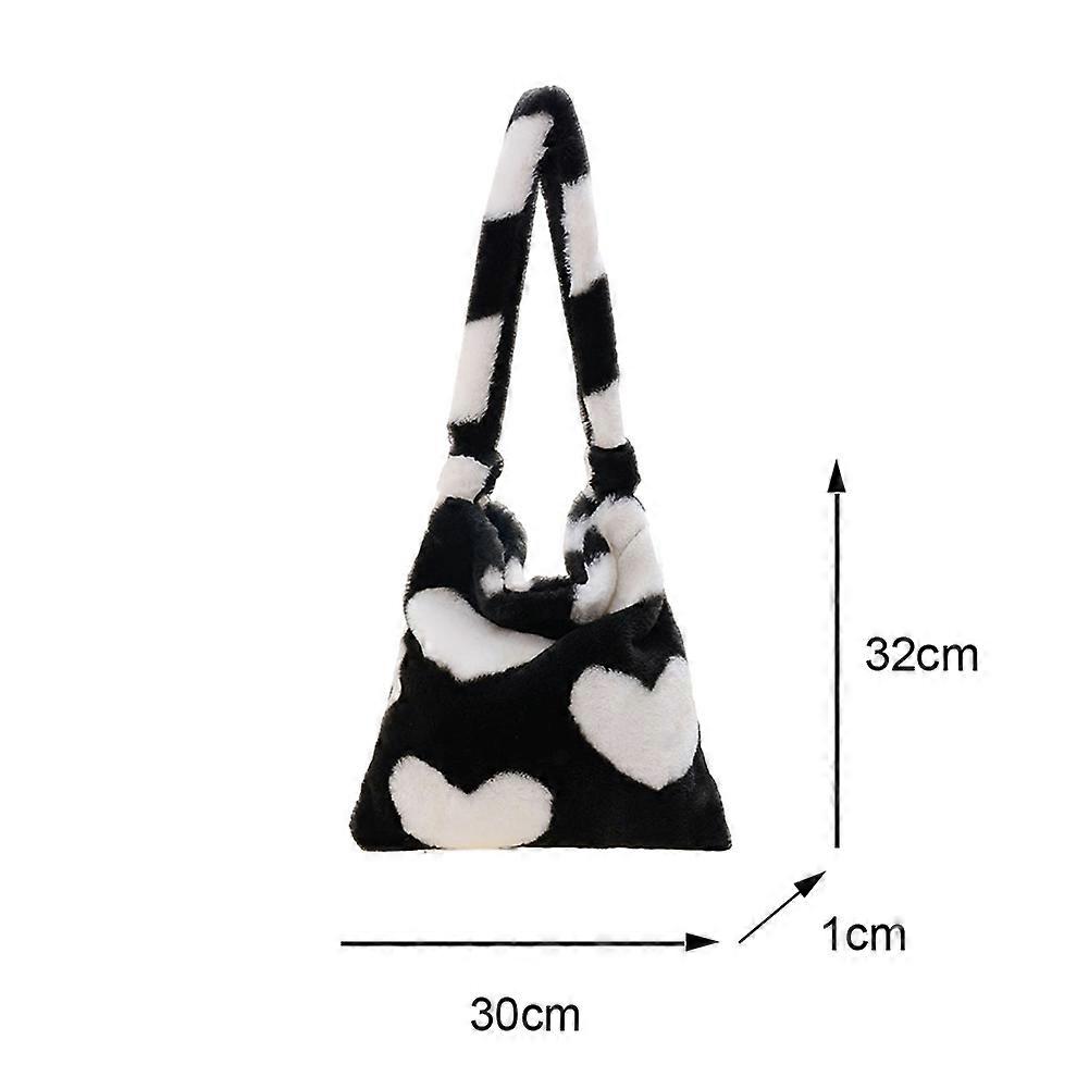 Retro Leopard Print Bags For Women 2023 Soft Plush Shoulder Bag Female Large Capacity Travel Bag Winter Warm Totes