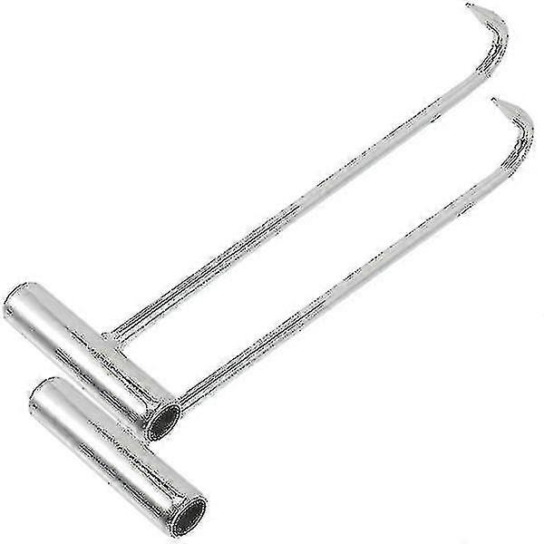 2pcs Manhole Cover Hooks Manhole Lifting Tools Pull Hook Manhole Cover Drain Grate Lifters
