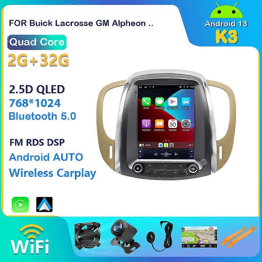 For Buick Lacrosse GM Alpheon 2009 2010 2011 2012 Android 13 Car Radio GPS Navigation Vertical Screen Tesla Style Multimedia