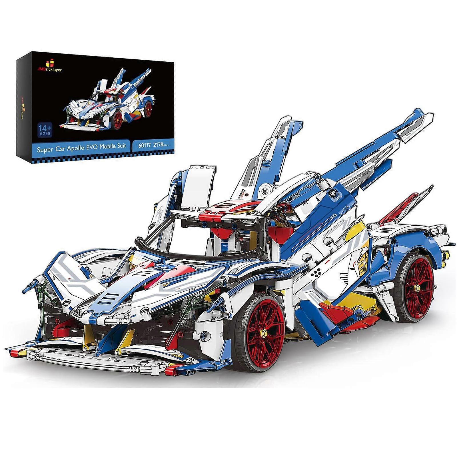 JMBricklayer Sports Car Building Block Kit, Collectible Supercar Model Toy, Display Super Car Building Kit, 1:8 Scale Technology Car Race Car Model, G