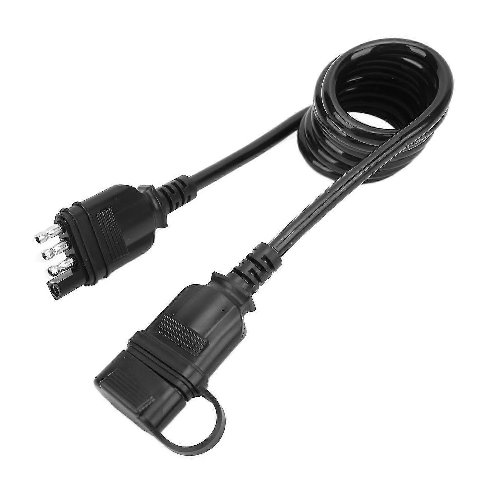 4 Flat Trailer Cables Wire Connector 4 Pin Flat Extension Harness Waterproof Spiral Cable for Trailers