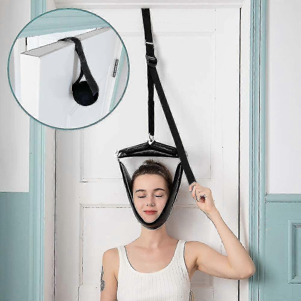 Cervical Neck Traction Device Portable Over Door Device For Neck Pain Relief, Overhead Traction Stretcher Home Physical Therapy For Arthritis, Disc Bu