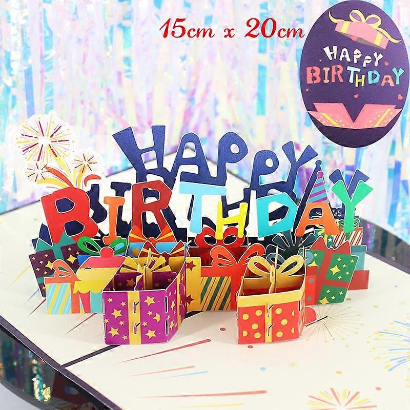 3d pop up joyeux anniversaire cartes d'invitation de voeux l en ance