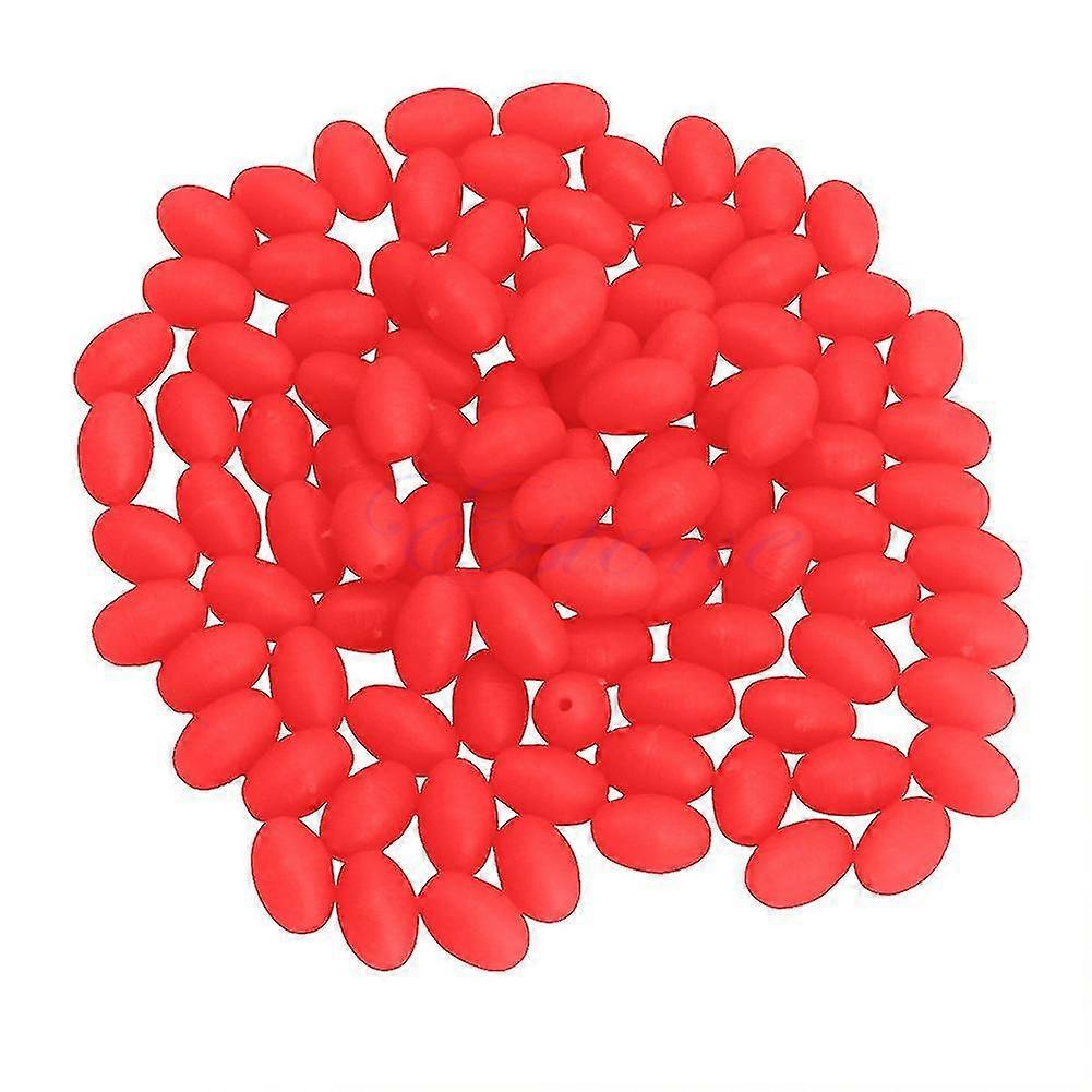 100pcs Oval Angelköder Angeln Perlen Meer Hard Floating Float Tackles