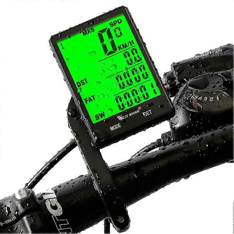 Bicycle Speedometer And Odometer Wireless Waterproof Cycle Bike Computer With Lcd Display & Multi-functions