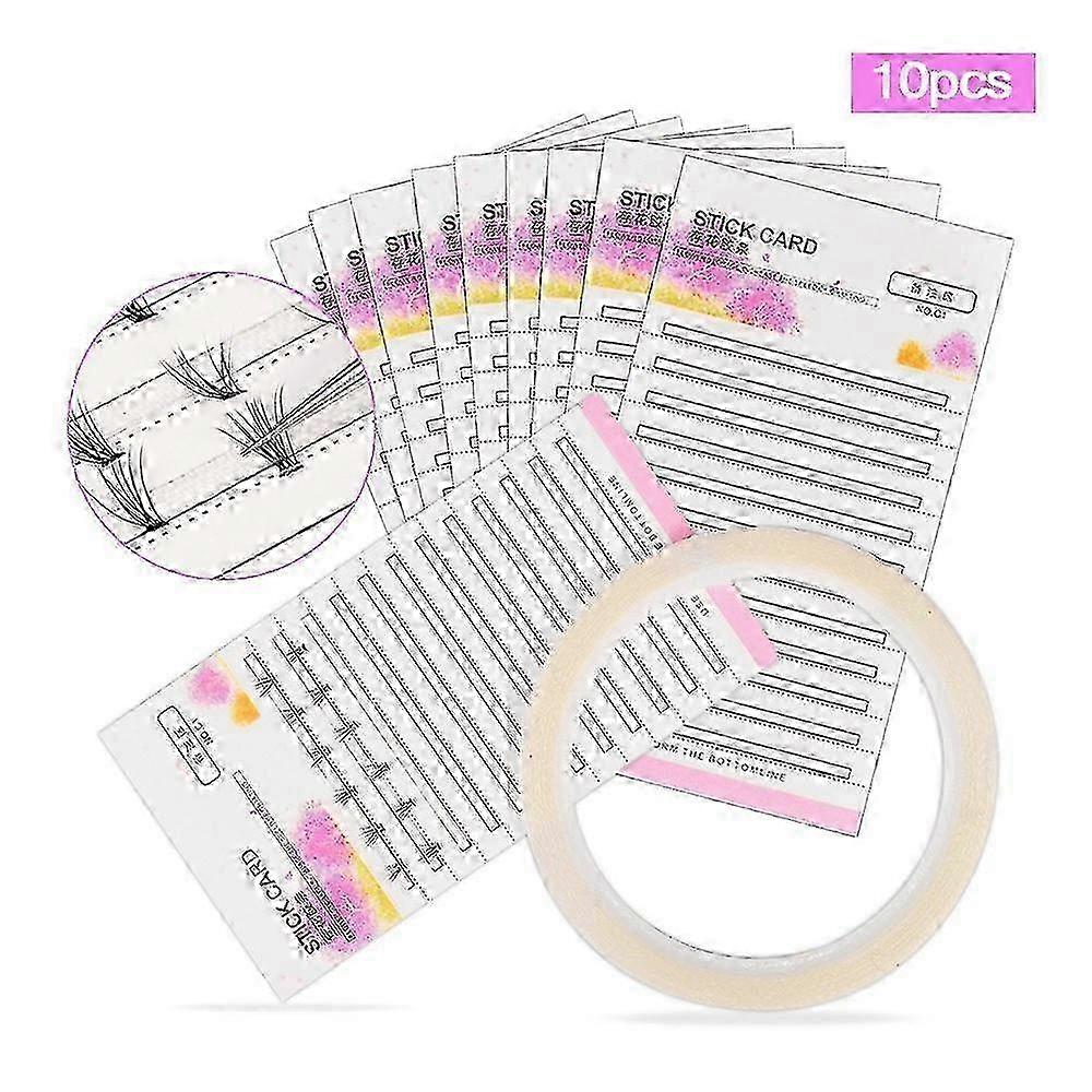 10pcs Eyelash Extension Holder Pallet Portable Eyelash Extension Card Stand With Eyelash