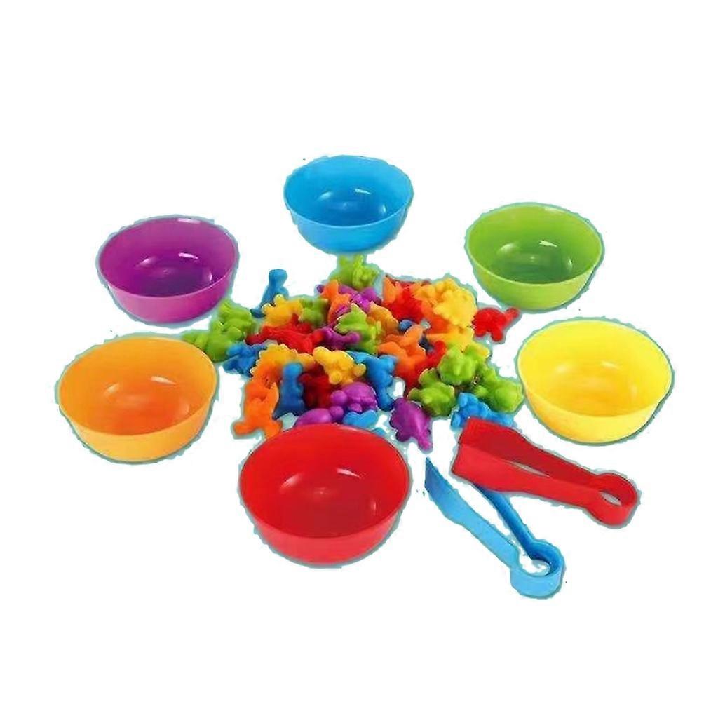 Rainbow Color Sorting Board Game Counting Toy Hand Exercise Baby Birthday Gift
