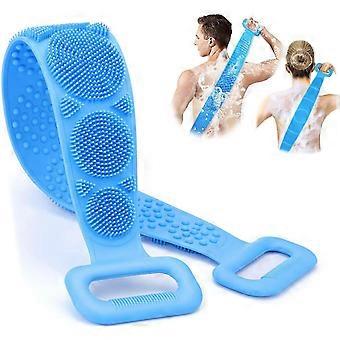 Silicone Bath Brush, Shower Brush, Exfoliating Body Brush Double Sided Shower Back Brush, Comfortable Massage And Quick Foaming For Women And Men
