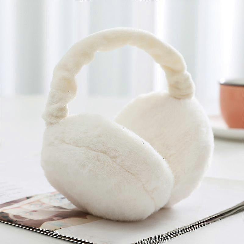 Casual Adjustable Winter Earmuffs Soft Foldable Ear Cover Unisex Solid Color